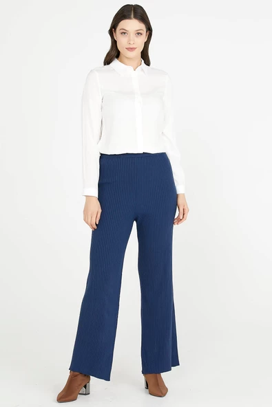 Fitilli Triko Pantolon - Lacivert