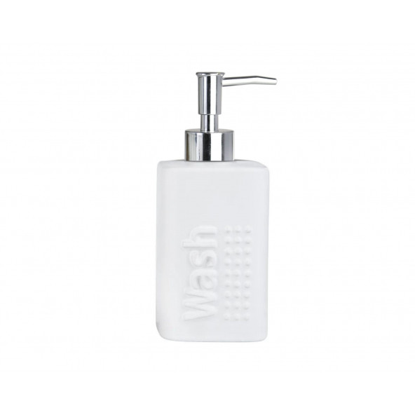 Seramik Sıvı Sabunluk Beyaz Modern 7x7x17cm 300ml