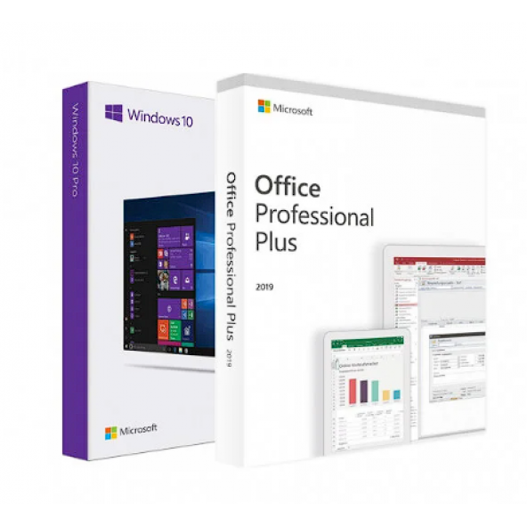 Windows 10 Pro + Office 2019 Pro Plus PC 32-64 Bit Türkçe-İngilizce Global Destekli