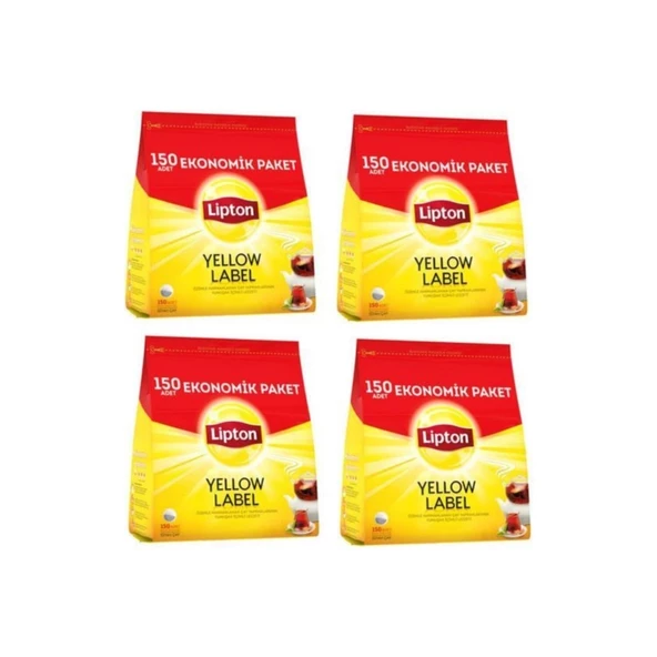 Lipton Yellow Label Demlik Siyah Poşet Çay 150 Adet 3 Paket - 3