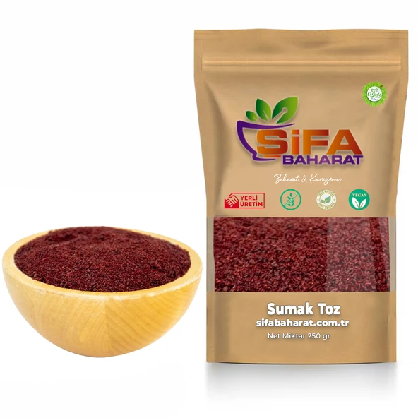 Şifa Baharat Toz Sumak 250 gr - Resim 1