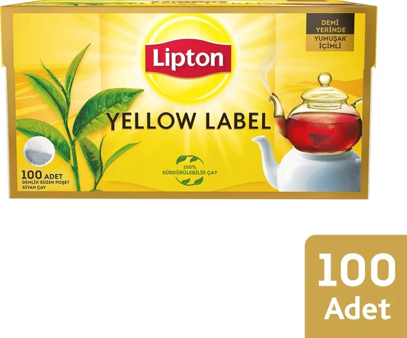 Lipton Yellow Label 3.2 gr 100lü 3 Adet Demlik Poşet Çay