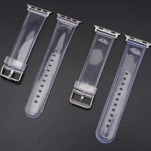 ​​​Apple Watch Ultra 49mm Kordon KRD-13 Şeffaf Silikon Strap Kayış - 2