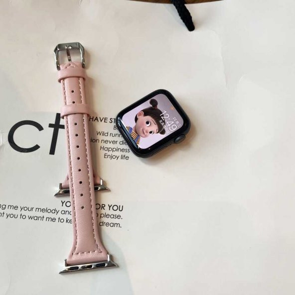 Apple Watch 44mm KRD-28 Deri Kordon - 10