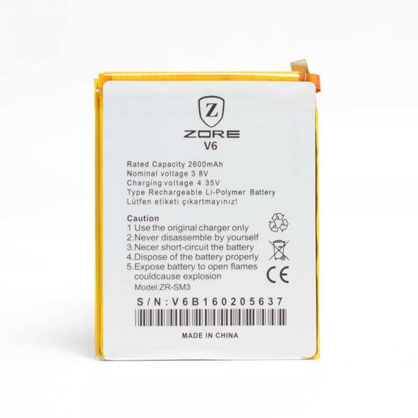 Casper Via V6 Zore A Kalite Uyumlu Batarya