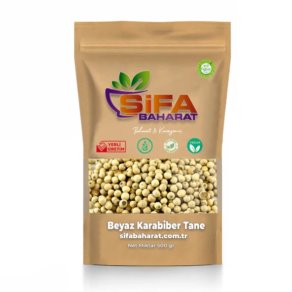 Şifa Baharat Beyaz Karabiber Tane 500 gr ürün görseli 1