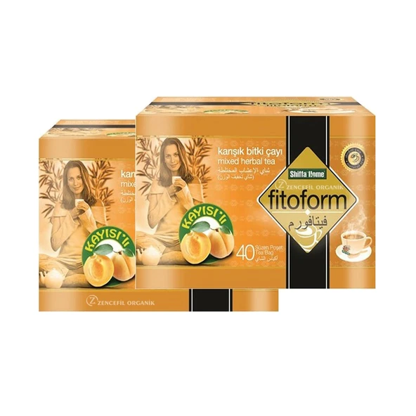 Shiffa Home Fito Form Kayısılı 40 Lı Süzen Poşet Çay