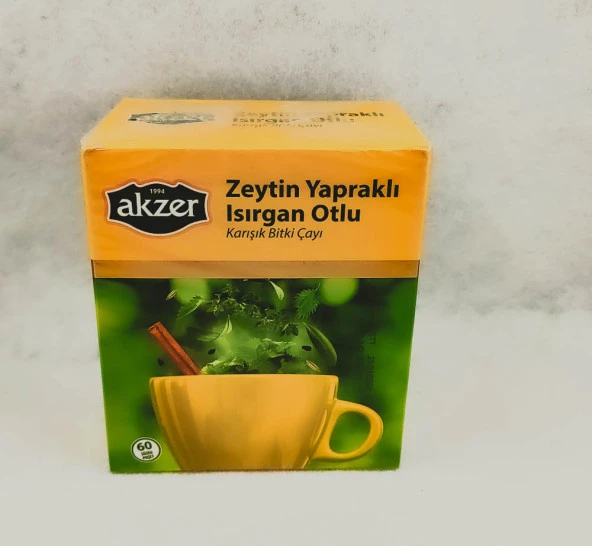 Akzer Zeytin Yapraklı Isırgan Otlu Bitki Çayı 60 Süzen P.