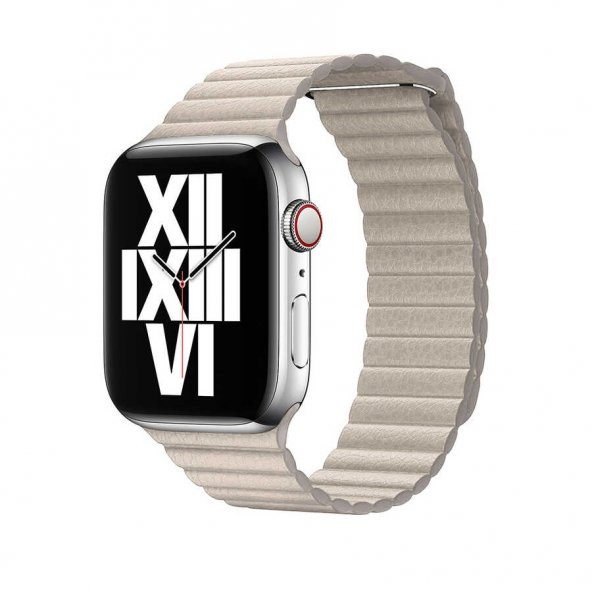 Apple Watch 44mm KRD-09 Deri Lop Kordon - 4