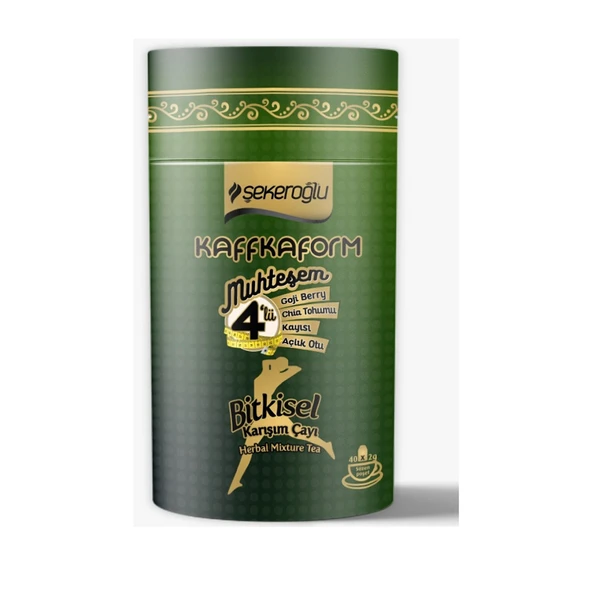 Kaffka  Muhteşem 4 Lü Çay Silindir Kutu 40*2 80 Gr - 1