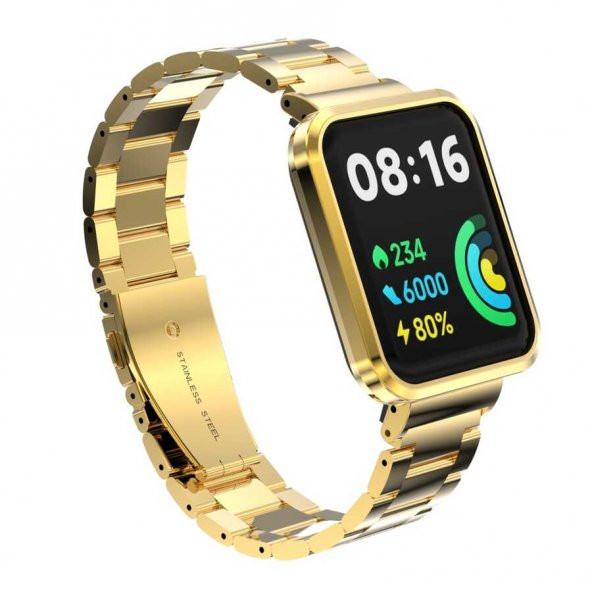 Xiaomi Redmi Watch 2 Lite Zore KRD-60 Metal Baklalı Kordon - 7