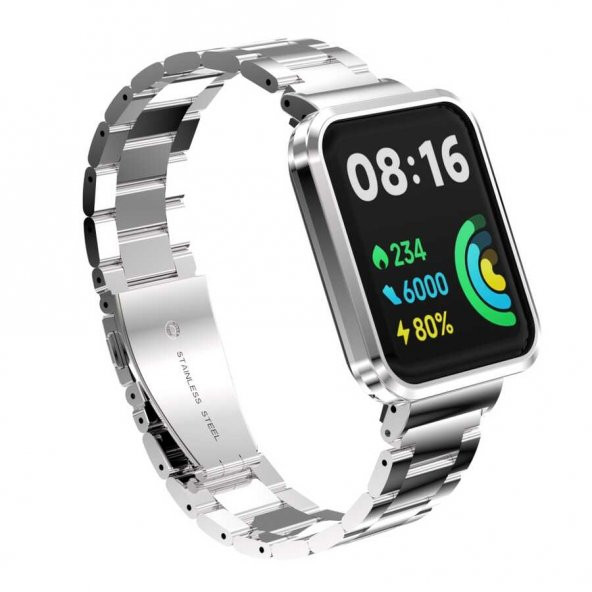 Xiaomi Redmi Watch 2 Lite Zore KRD-60 Metal Baklalı Kordon - 9