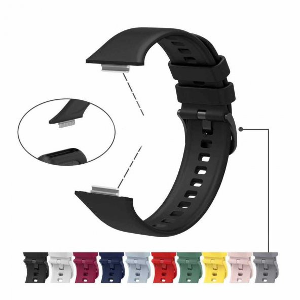 Huawei Watch Fit 2 KRD-43 Silikon Kordon - 3