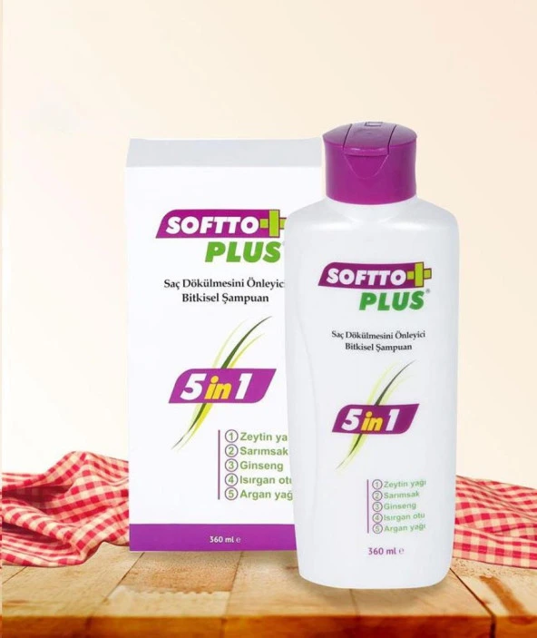 Softto Plus 5İn1 Saç Dükülmesini Önleme Şampuanı 360 Ml