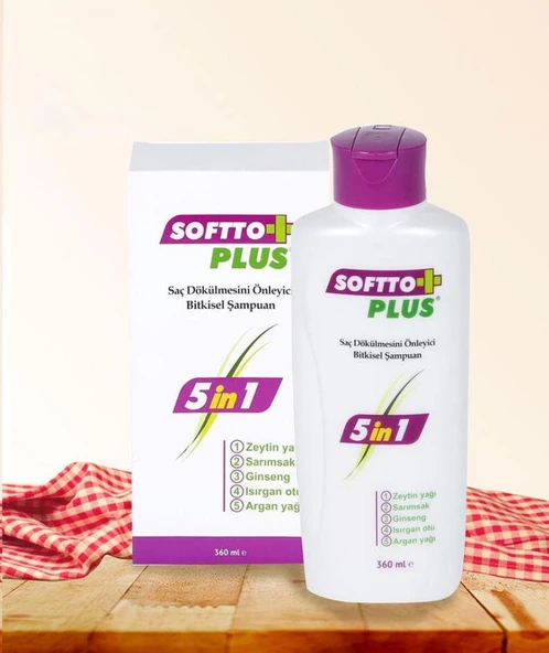 Softto Plus 5İn1 Saç Dükülmesini Önleme Şampuanı 360 Ml