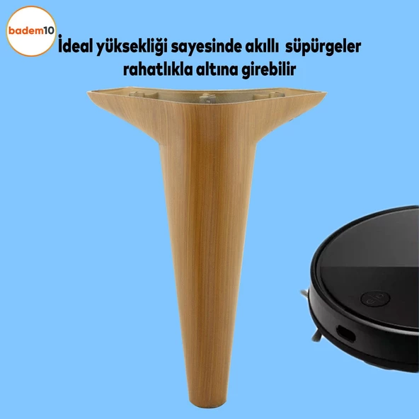 Aspen Lüks Mobilya Kanepe Koltuk Tv Ünitesi Konsol Yükseltici Ayağı Ayakları 20 Cm Ahşap Desenli - Resim 2