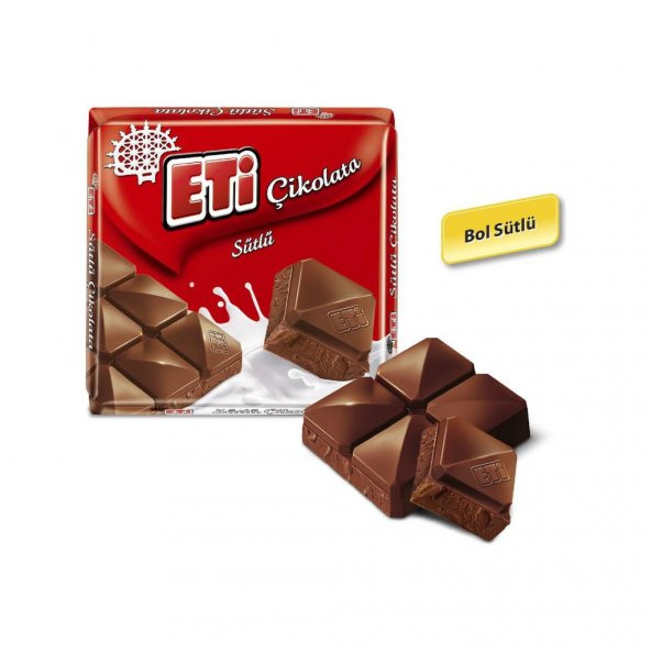 Eti Çikolata Sütlü Kare 65 g x 10 Adet - 3