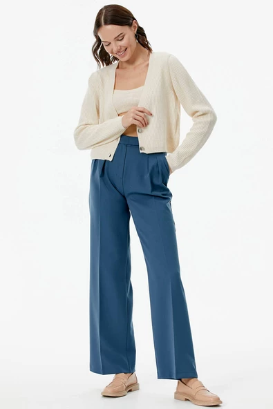 Hırka Atlet İkili Triko Takım - Kemik - Resim 4