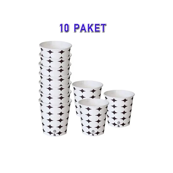 Karton Bardak 7 Oz 50'li Paket 10 Adet