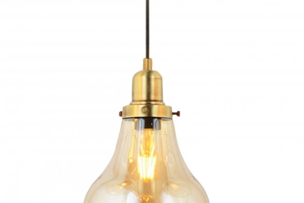 LampaLuce Cono Modern Sarkıt Salon Avizesi Tekli Sarı 20x70cm - 2