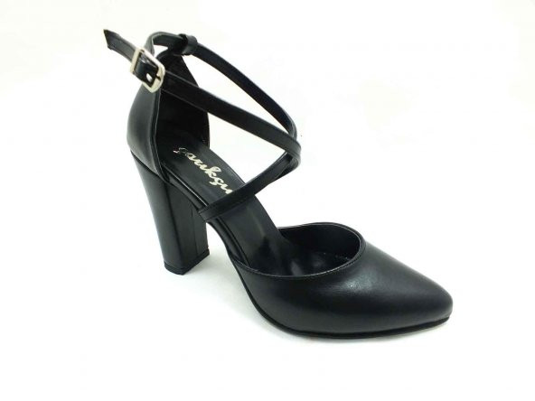 Çarıkçım Topuklu Bayan Ayakkabı Siyah 61 660 - 2