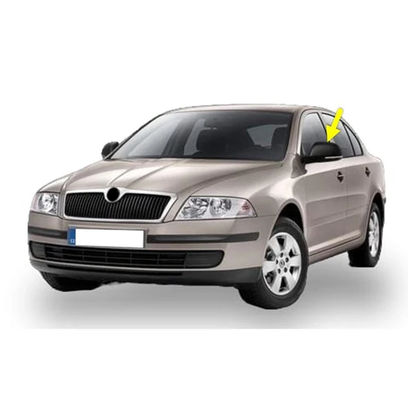 Skoda Octavia A5 2005-2008 Sol Dış Dikiz Ayna Kapağı Siyah 1Z0857537