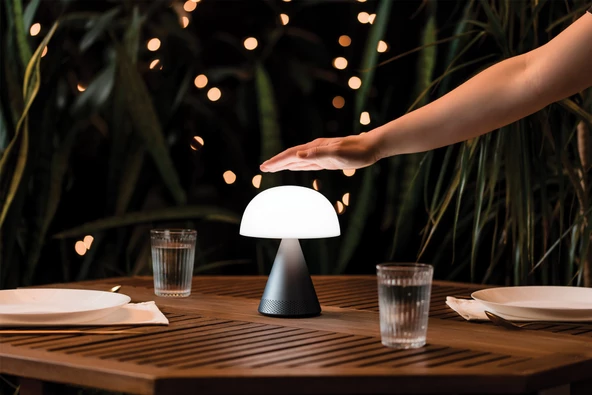 Lexon Mina L Led Lamba ve  Bluetooth Hoparlör Metalik Gri - 4