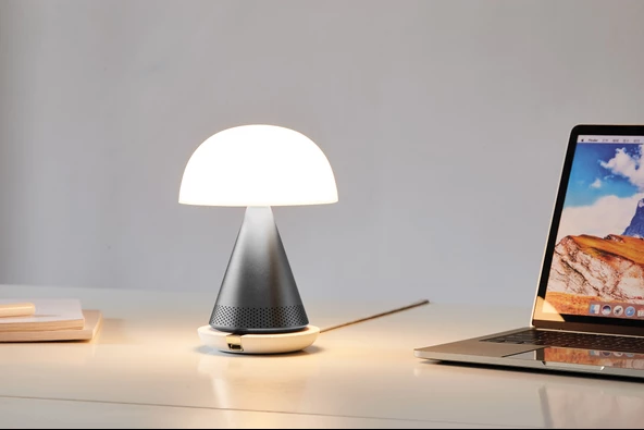 Lexon Mina L Led Lamba ve  Bluetooth Hoparlör Metalik Gri - 6