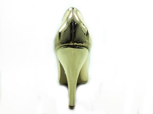 Çarıkçım Stiletto Kadın Ayakkabı Altın-Ayna 61 700 - 4