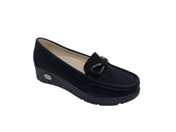 Zerhan 403 Kadın Siyah Dolgu Topuk Ayakkabı - 2