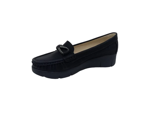 Zerhan 403 Kadın Siyah Dolgu Topuk Ayakkabı - 5