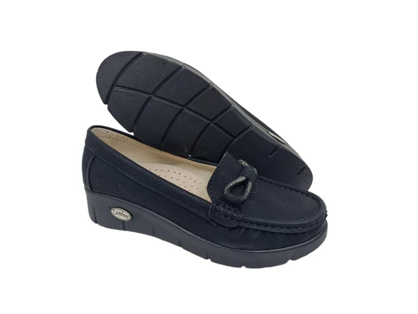 Zerhan 403 Kadın Siyah Dolgu Topuk Ayakkabı - 4