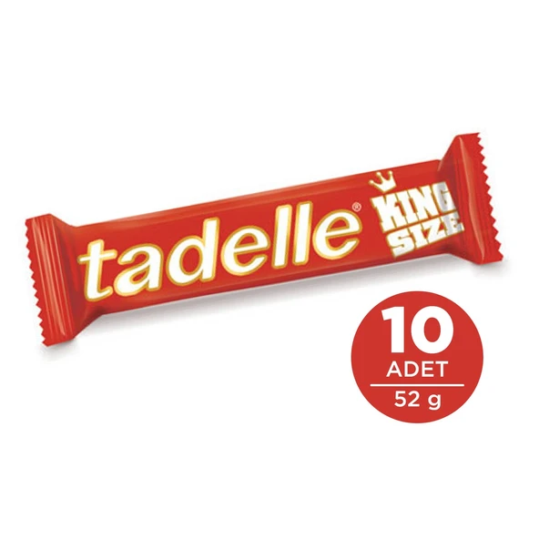 Tadelle King Size 52 gr Sütlü Çikolata 10 lu