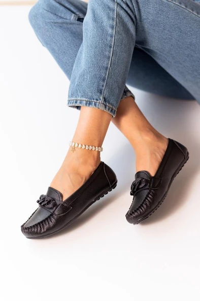 Comfy Renkli Zincir Tokalı Günlük Kadın Babet Ayakkabı - 5