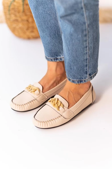 Comfy Renkli Zincir Tokalı Günlük Kadın Babet Ayakkabı - 11