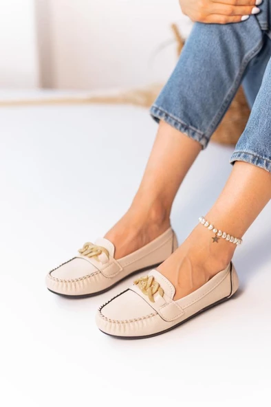 Comfy Renkli Zincir Tokalı Günlük Kadın Babet Ayakkabı - 8