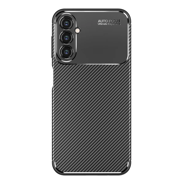 Gpack Samsung Galaxy A14 Kılıf Negro Karbon Kamera Korumalı Silikon Lüx