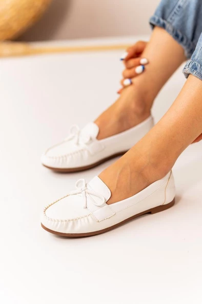 VENUCIA Luxury Bağcık Tokalı Babet.Hafif ve Rahat Kullanım , Yumuşak Taban Günlük Kadın Babet Ayakkabı - 9