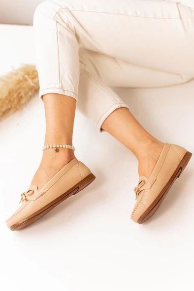 VENUCIA Luxury Bağcık Tokalı Babet.Hafif ve Rahat Kullanım , Yumuşak Taban Günlük Kadın Babet Ayakkabı - 4