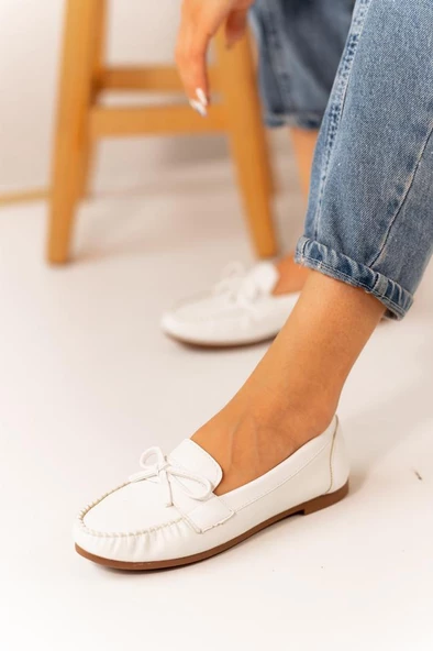 VENUCIA Luxury Bağcık Tokalı Babet.Hafif ve Rahat Kullanım , Yumuşak Taban Günlük Kadın Babet Ayakkabı - 8