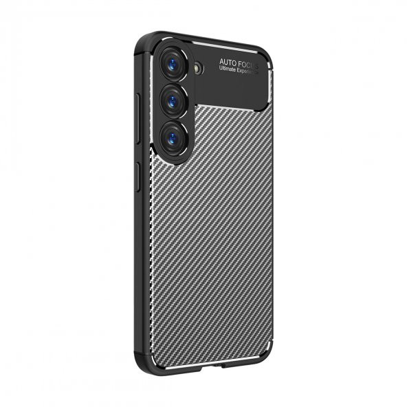 Gpack Samsung Galaxy S23 Plus Kılıf Negro Karbon Kamera Korumalı Silikon Lüx