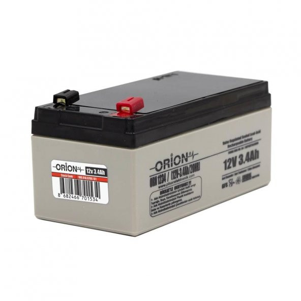 Orion 12V 3.4Ah Bakımsız Kuru Akü - 10/2022 Üretim - 2