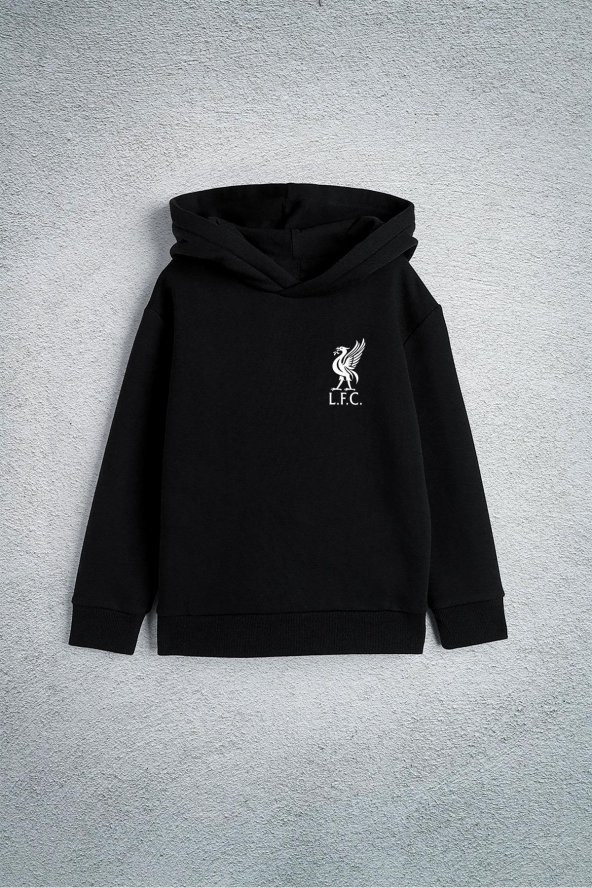 Liverpool Futbol Takımı Özel Tasarım Baskılı Çocuk Kapşonlu Sweatshirt Hoodie - 1