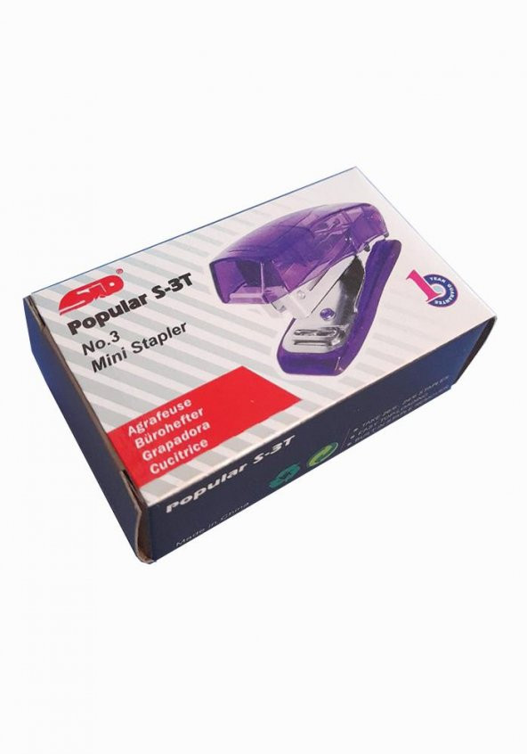 Mini Zımba Makinesi 24/6 Mor Std S3T 1 Adet Cep Zımba Makinası 20 Sayfa Kapasite Öğrenci Okul Büro - 4