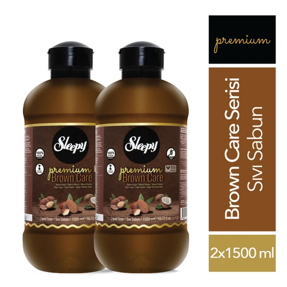 Sleepy Premium Brown Care Serisi Sıvı Sabun 2x1500 ml ürün görseli