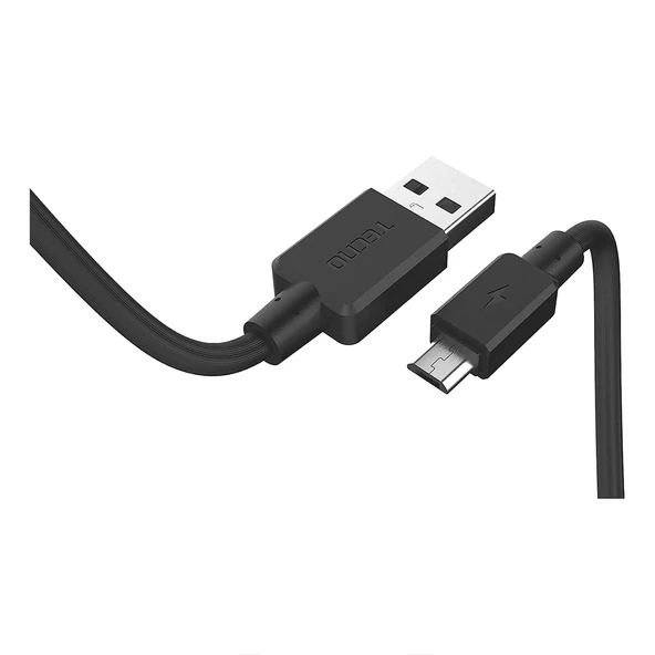 Tecno TCD-M11 USB-A to Micro 2A Data ve Şarj Kablosu 1m Siyah