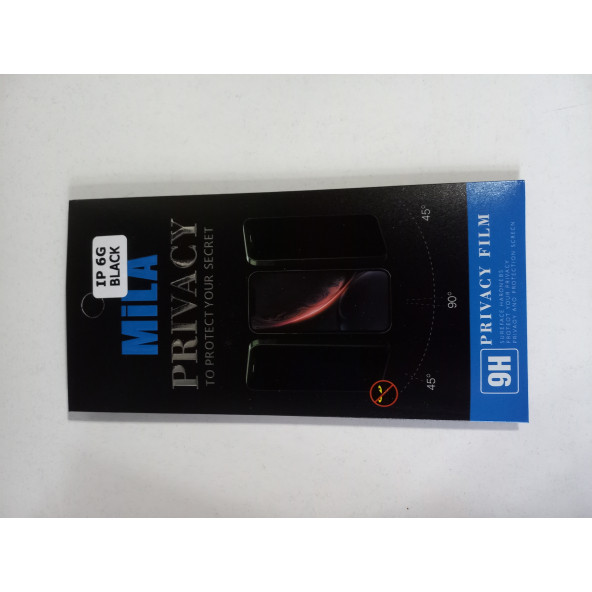 ASLANTİC İPHONE 6 9H SİYAH KIRILMAZ CAM KORUYUCU ürün görseli 1