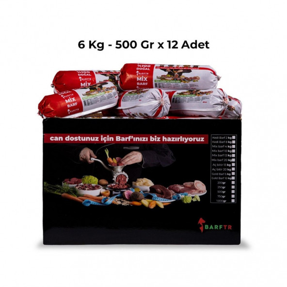 Mix Barf 6 kg Salam Paket Köpek Maması