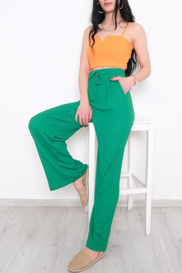 Beli Lastikli Pantolon Yeşil - 10536.1059. - 2