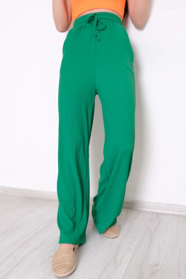 Beli Lastikli Pantolon Yeşil - 10536.1059. - 3